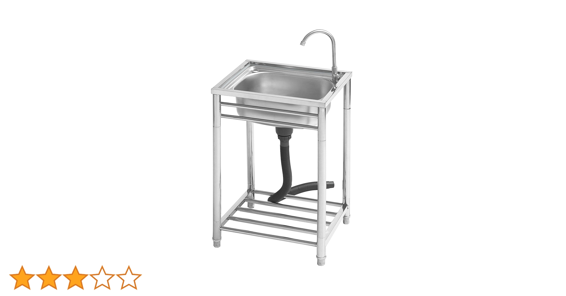 Amazon｜サンカ おそとキッチン 蛇口付き流し台 幅55cm 錆びにくい